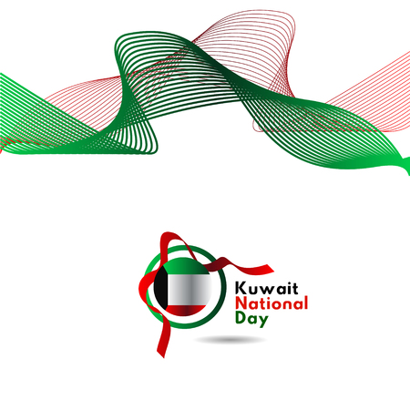 Kuwait National Day Vector Template Design Illustrationのイラスト素材