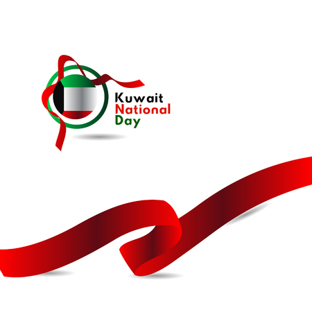 Kuwait National Day Vector Template Design Illustrationのイラスト素材