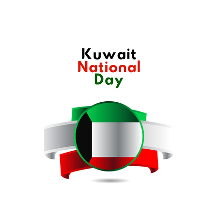Kuwait National Day Vector Template Design Illustrationのイラスト素材