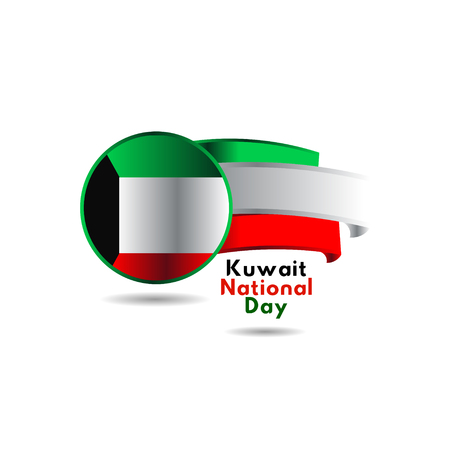 Kuwait National Day Vector Template Design Illustrationのイラスト素材