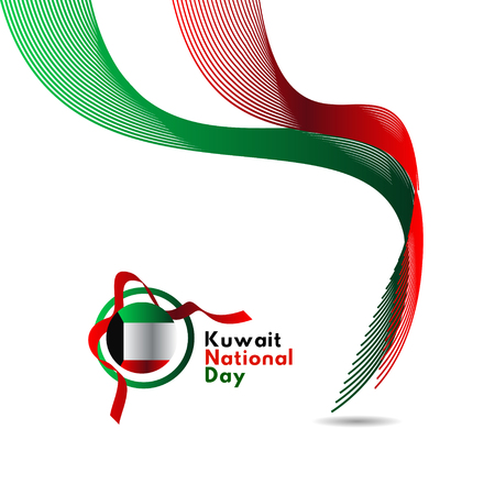 Kuwait National Day Vector Template Design Illustrationのイラスト素材