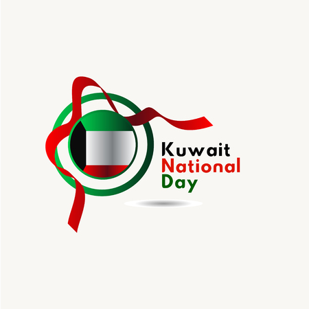 Kuwait National Day Vector Template Design Illustrationのイラスト素材
