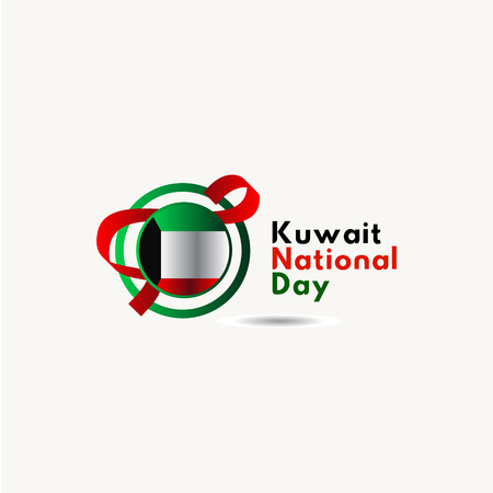 Kuwait National Day Vector Template Design Illustrationのイラスト素材