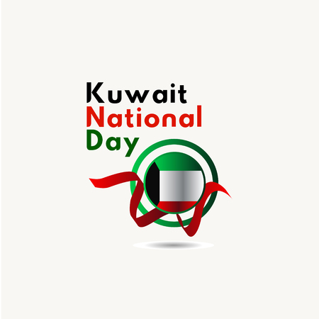 Kuwait National Day Vector Template Design Illustrationのイラスト素材