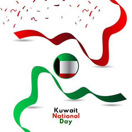 Kuwait National Day Vector Template Design Illustrationのイラスト素材