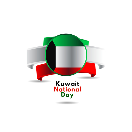 Kuwait National Day Vector Template Design Illustrationのイラスト素材