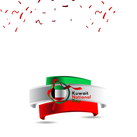 Kuwait National Day Vector Template Design Illustrationのイラスト素材
