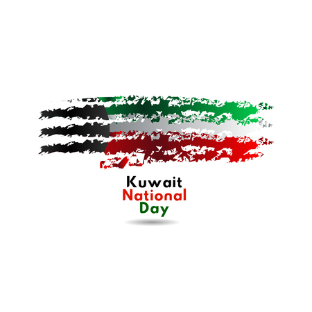 Kuwait National Day Vector Template Design Illustrationのイラスト素材