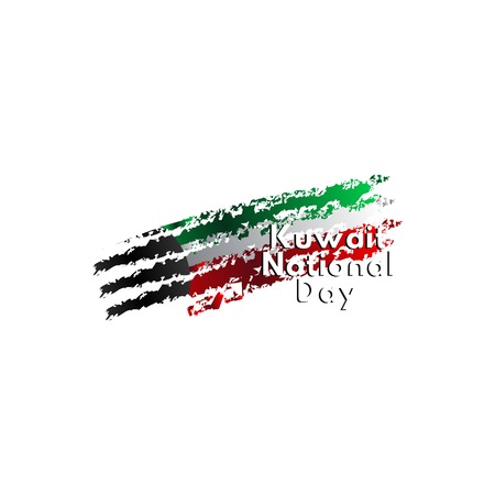 Kuwait National Day Vector Template Design Illustrationのイラスト素材