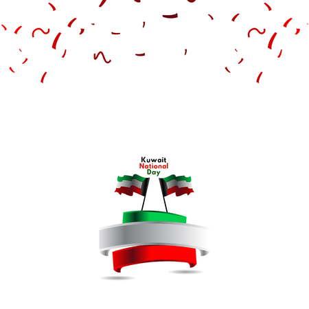 Kuwait National Day Vector Template Design Illustrationのイラスト素材
