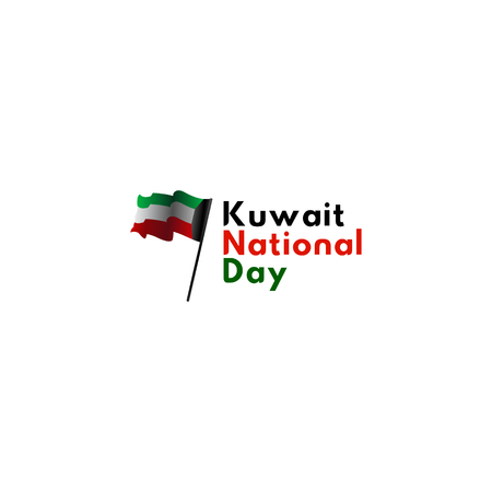 Kuwait National Day Vector Template Design Illustrationのイラスト素材