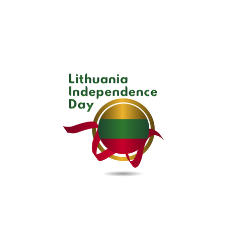 Lithuania Independence Day Vector Template Design Illustrationのイラスト素材