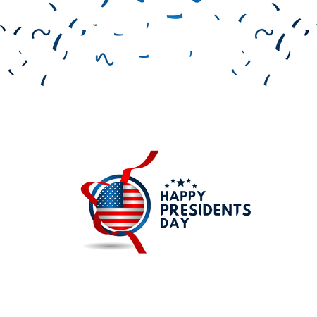 Happy Presidents Day Vector Template Design Illustrationのイラスト素材