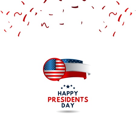 Happy Presidents Day Vector Template Design Illustrationのイラスト素材