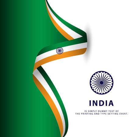 India Independence Day Vector Template Design Illustrationのイラスト素材
