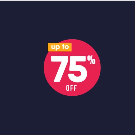 Discount up to 75% off Label Vector Template Design Illustrationのイラスト素材