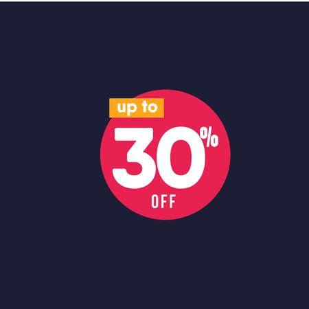 Discount up to 30% off Label Vector Template Design Illustrationのイラスト素材