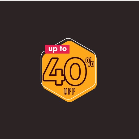 Discount up to 40% off Label Vector Template Design Illustrationのイラスト素材
