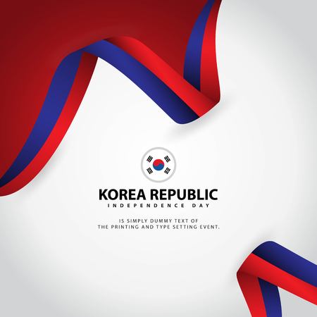 Korea Republic Independence Day Vector Template Design Illustrationのイラスト素材