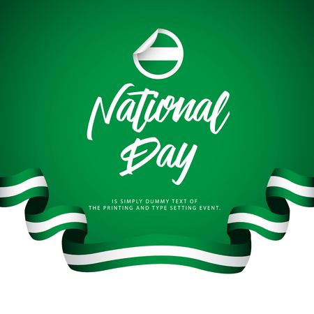 Nigeria National Day Celebration Vector Template Design Illustrationのイラスト素材