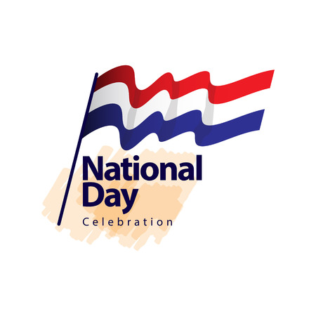Netherlands National Day Celebration Vector Template Design Illustrationのイラスト素材