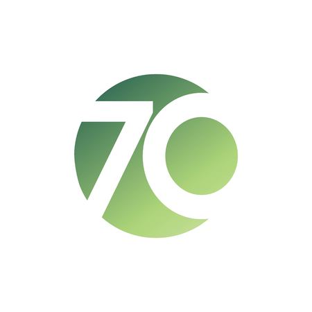 70 Year Anniversary Vector Template Design Illustration