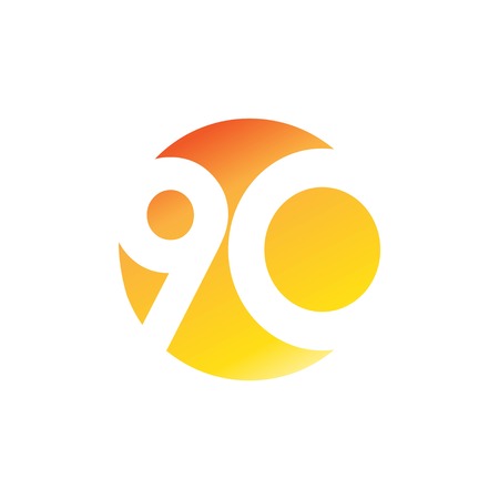 90 Year Anniversary Vector Template Design Illustrationのイラスト素材