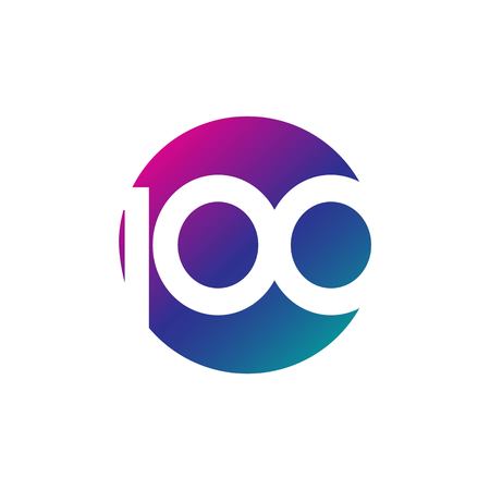 100 Year Anniversary Vector Template Design Illustrationのイラスト素材