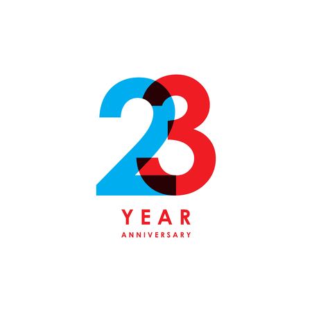 23 Year Anniversary Vector Template Design Illustrationのイラスト素材