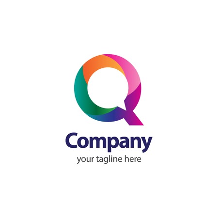 Q Company Logo Vector Template Design Illustrationのイラスト素材