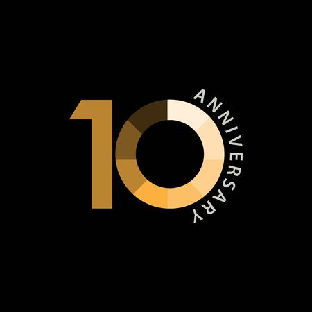 10 Year Anniversary Vector Template Design Illustrationのイラスト素材