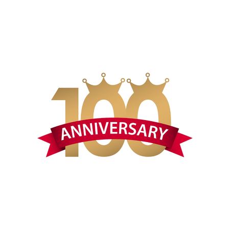 100 Year Anniversary Vector Template Design Illustrationのイラスト素材