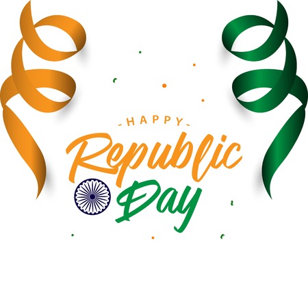 Happy India Republic Day Vector Template Design Illustrationのイラスト素材