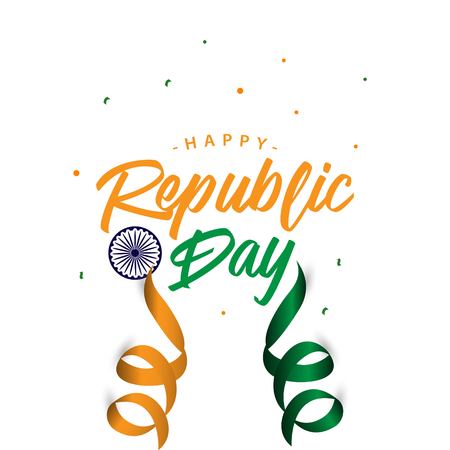 Happy India Republic Day Vector Template Design Illustrationのイラスト素材