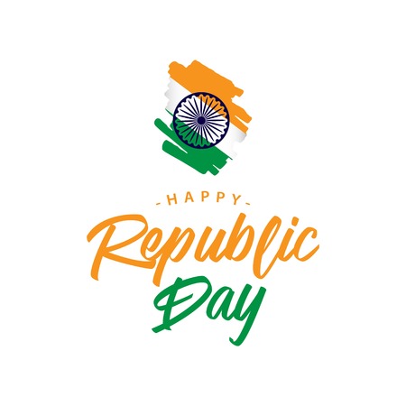 Happy India Republic Day Vector Template Design Illustrationのイラスト素材
