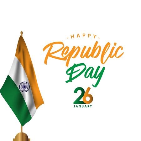 Happy India Republic Day Vector Template Design Illustrationのイラスト素材