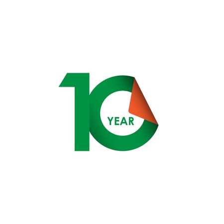 10 Year Anniversary Vector Template Design Illustrationのイラスト素材