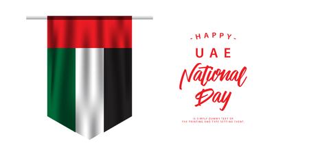 Happy UAE National Day Vector Template Design Illustrationのイラスト素材