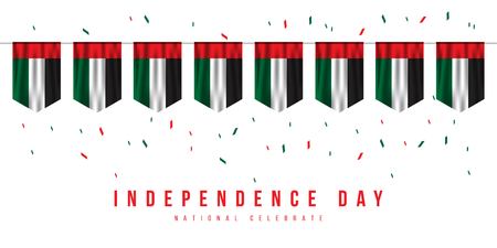 Happy UAE Independence Day Vector Template Design Illustrationのイラスト素材