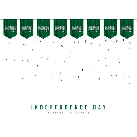 Saudi Arabia Independence Day Vector Template Design Illustrationのイラスト素材
