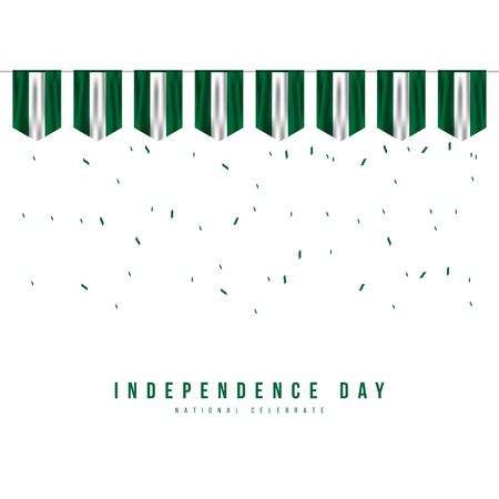 Nigeria Independence Day Vector Template Design Illustrationのイラスト素材