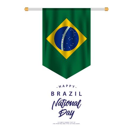 Happy Brazil National Day Vector Template Design Illustrationのイラスト素材
