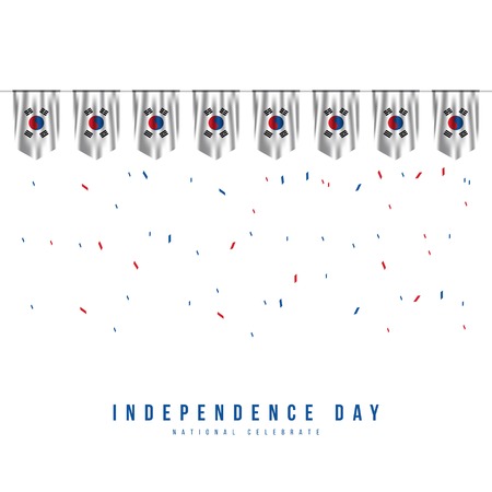 Korea Republic Independence Day Vector Template Design Illustrationのイラスト素材