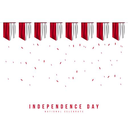 Indonesia Independence Day Vector Template Design Illustrationのイラスト素材