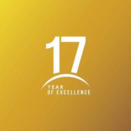 17 Year of Excellence Vector Template Design Illustrationのイラスト素材