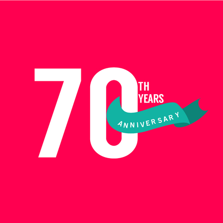 70 Years Anniversary Vector Template Design Illustrationのイラスト素材