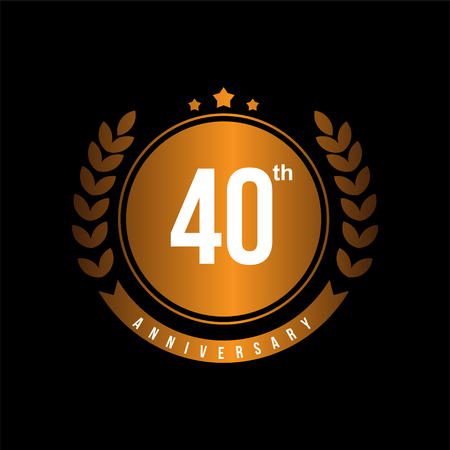 40th Anniversary Vector Template Design Illustrationのイラスト素材