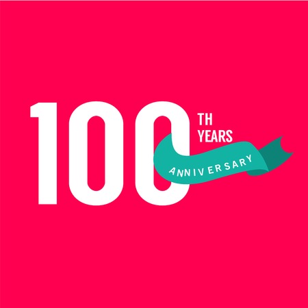 100 Years Anniversary Vector Template Design Illustrationのイラスト素材