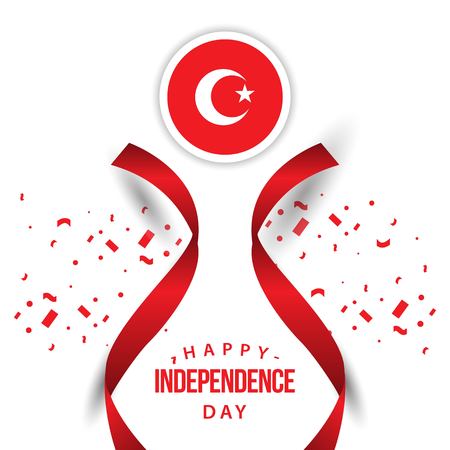 Happy Turkey Independence Day Vector Template Design Illustrationのイラスト素材