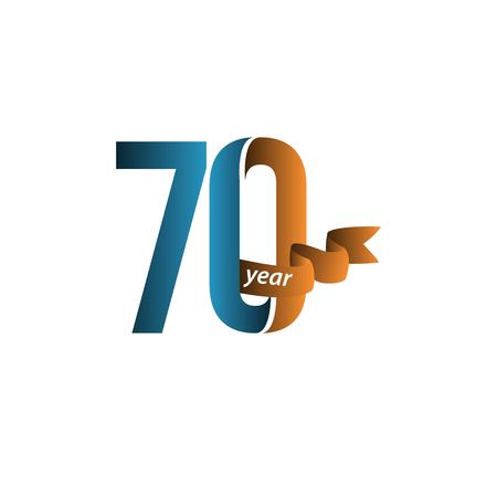 70 Year Anniversary Vector Template Design Illustrationのイラスト素材